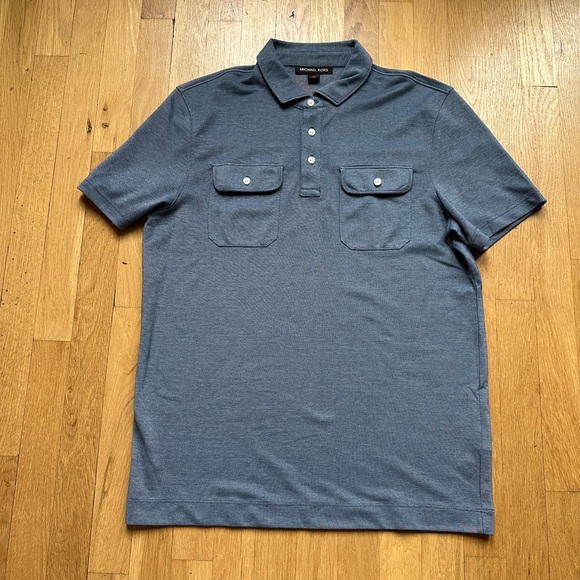 Michael Kors Men's Blue Polo Shirt-L NWOT - Picture 1 of 1
